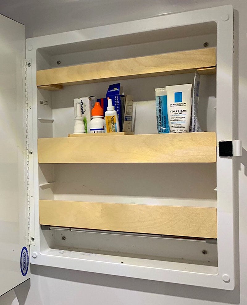 New Wooden Bathroom Medicine Cabinet Shelves