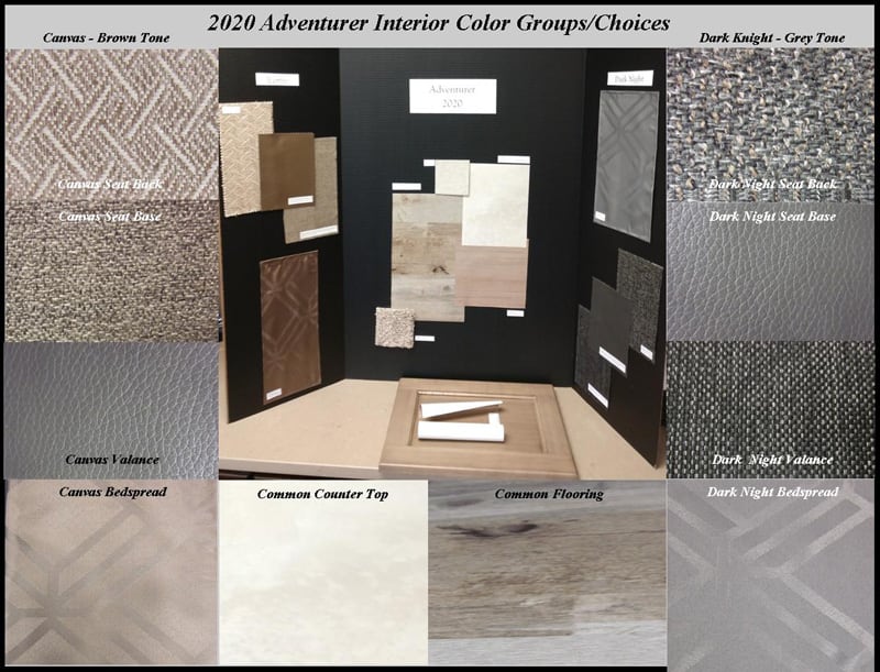 2020 Adventurer Interior Decor Swatches