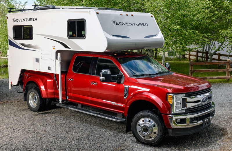 Adventurer 86FB On F350 Dually Truck