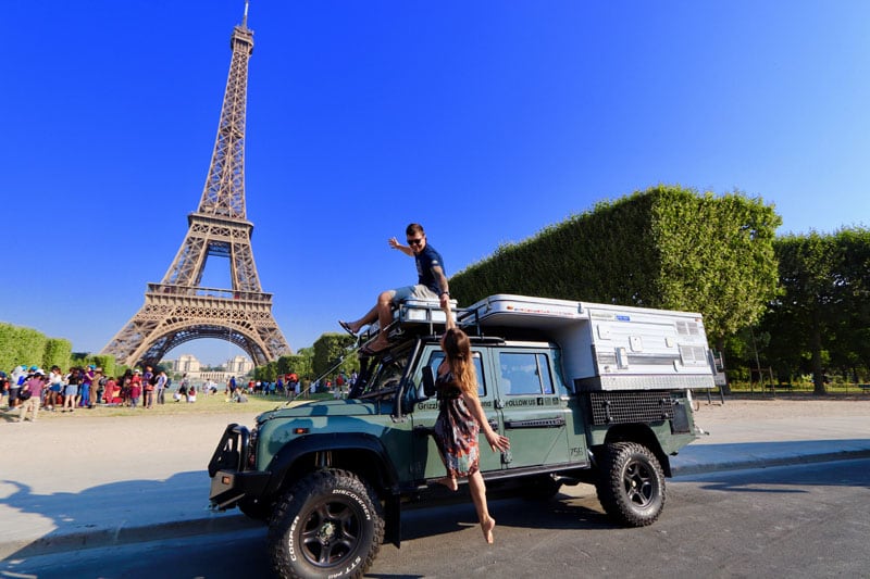 Effel Tower Paris Four Wheel Camper