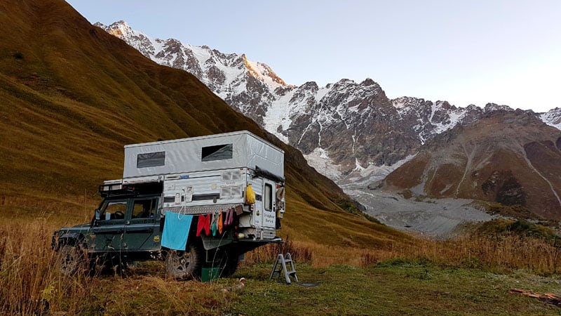 Four Wheel Camper Shkhara Glacier Georgia