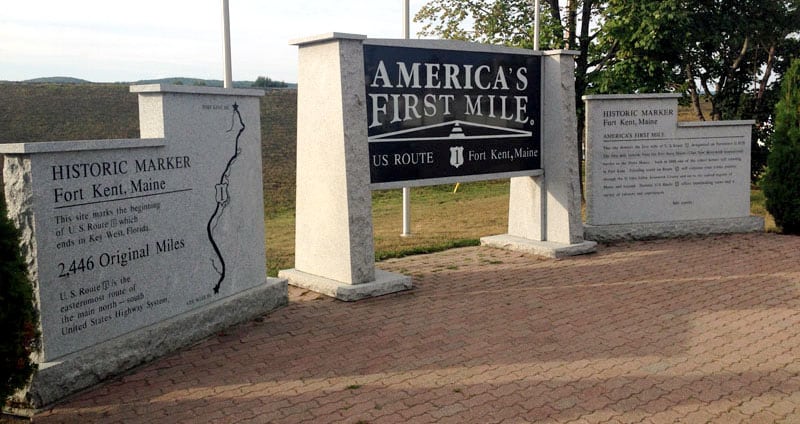 Historic Marker Route 1 In Fort Kent