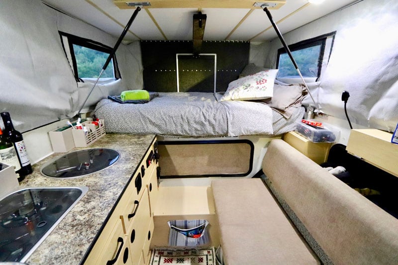 Inside Four Wheel Camper Grizzly