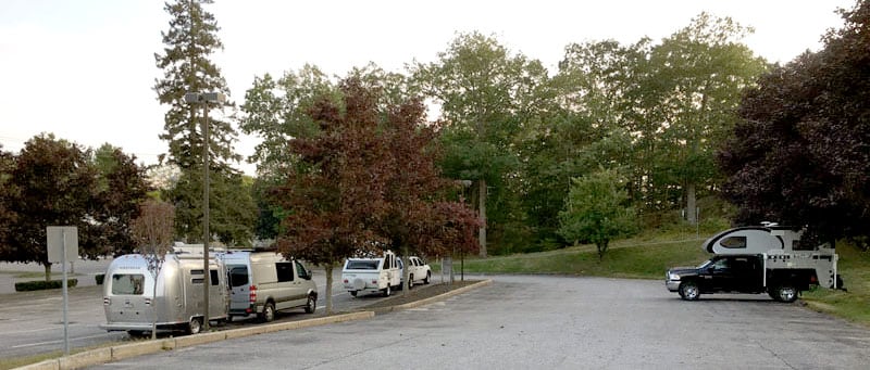 LL Bean Overnight Parking Area Freeport ME