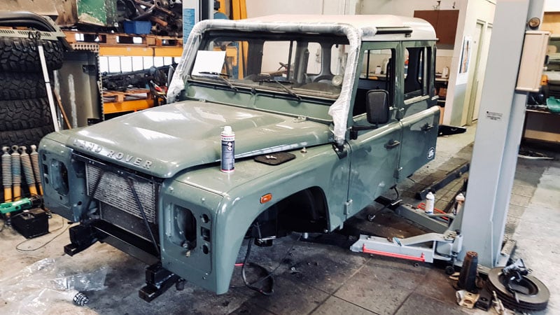 Post Accident Rebuild Defender 130