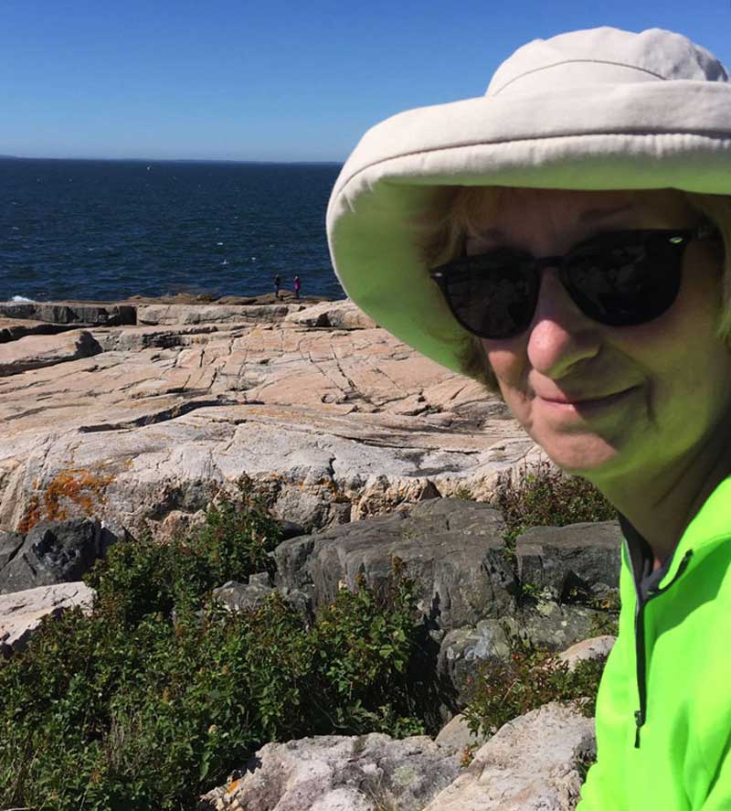 Sheryl At Acadia's Schoodic Peninsula Shoreline