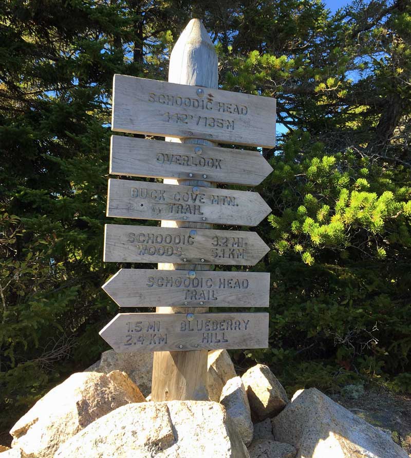 Trail Markers Acadia Maine