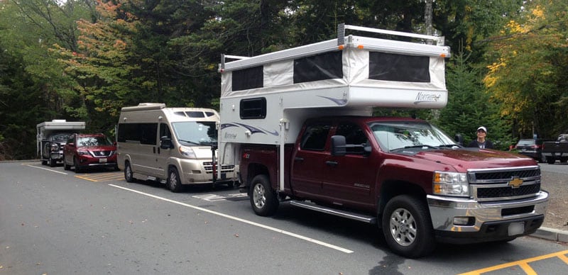 Two Campers Acadia Parking