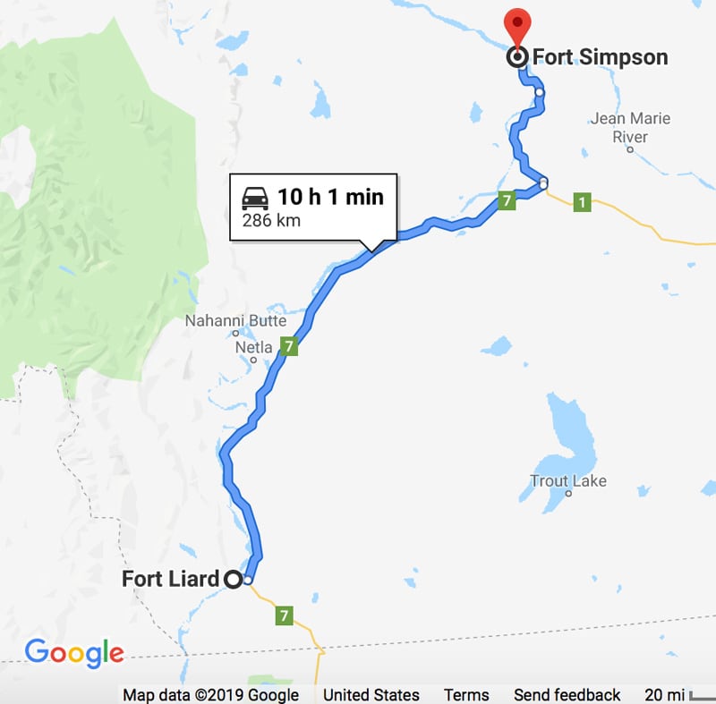 Ft Liard To Ft Simpson in the Northwest Territories