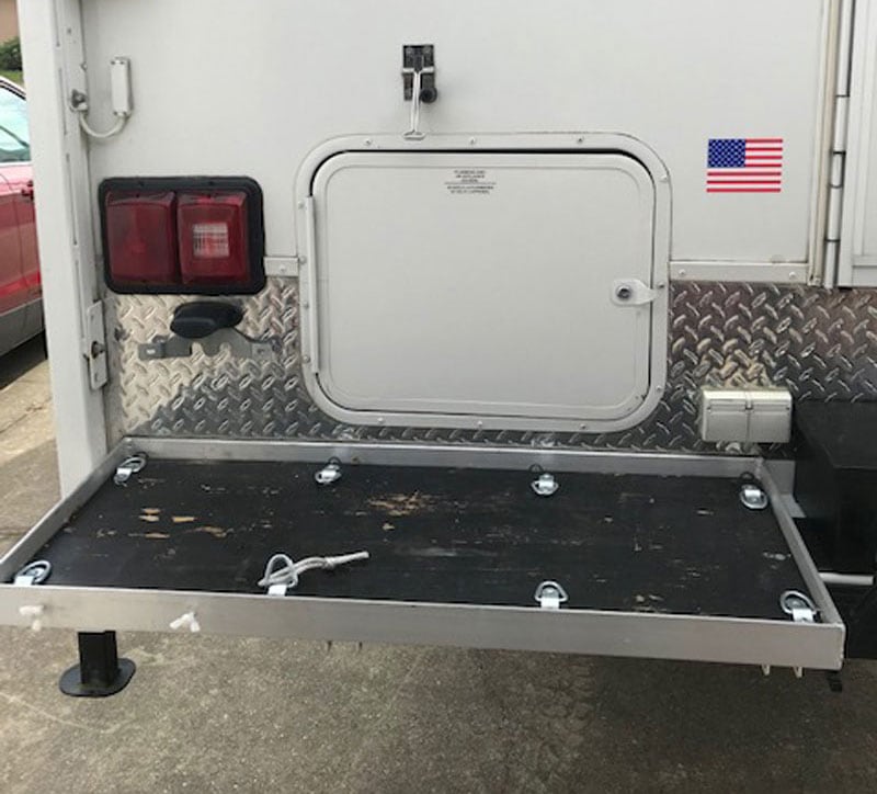 Small Rear Camper Storage Platform