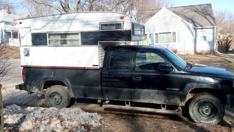 1968 Owatonnan Bolt On Topper Camper