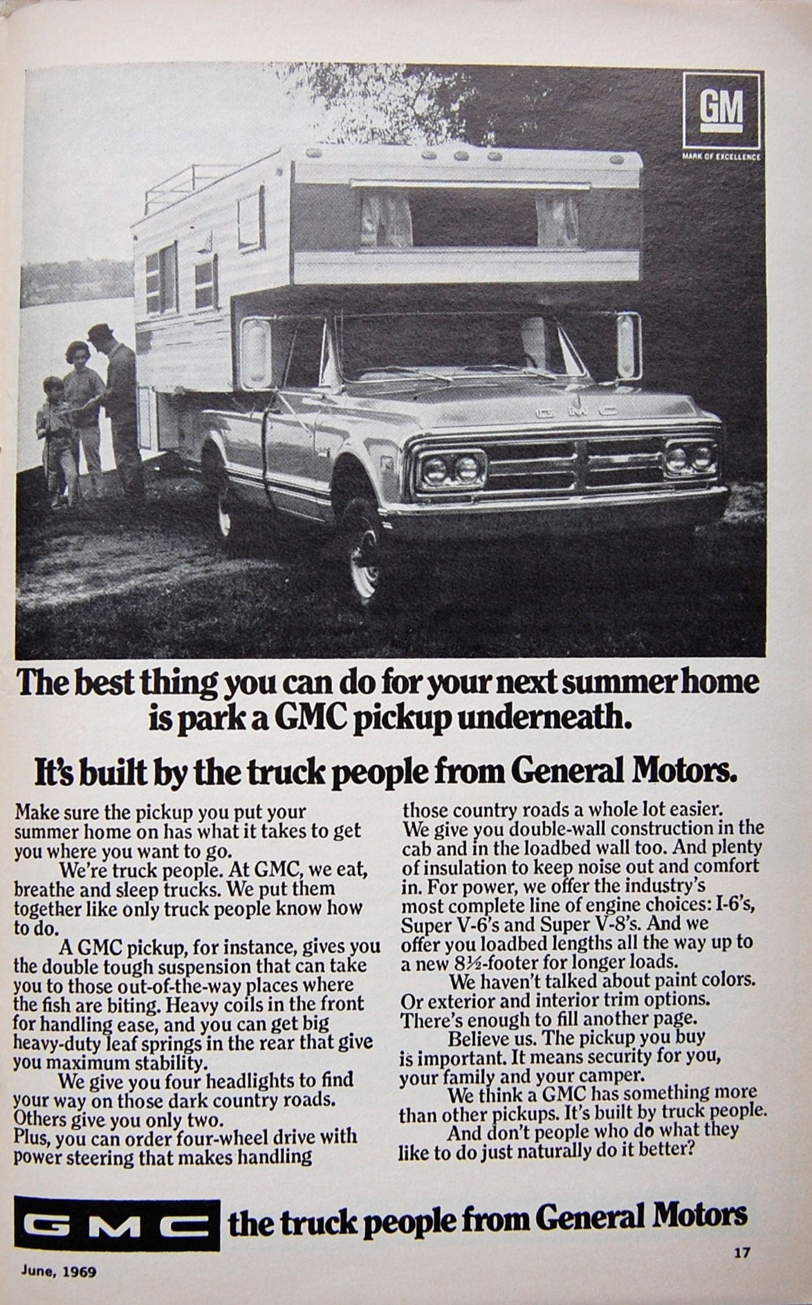 1969 GMC Truck Ad With Camper