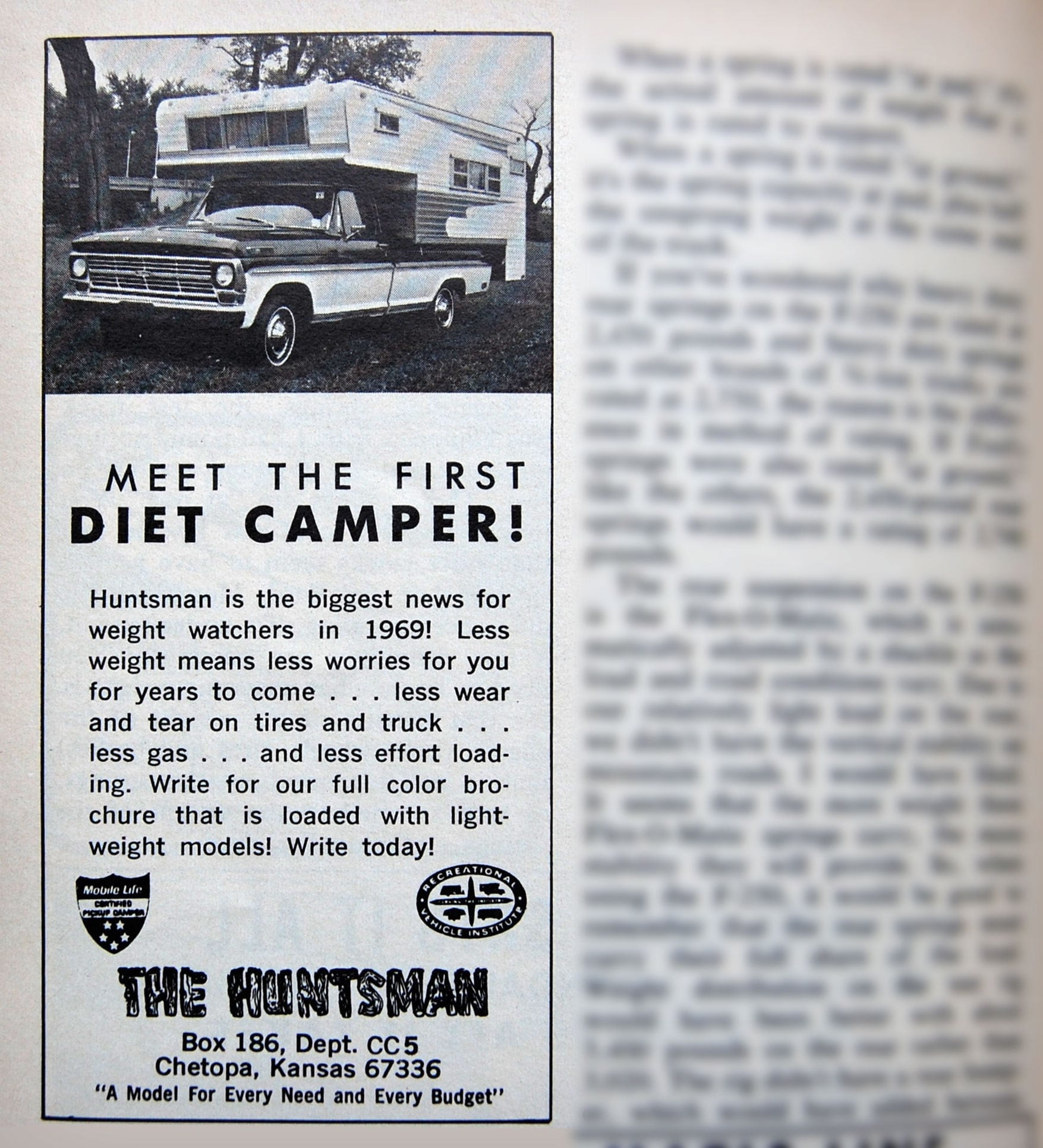 1969 Huntsman Diet Camper