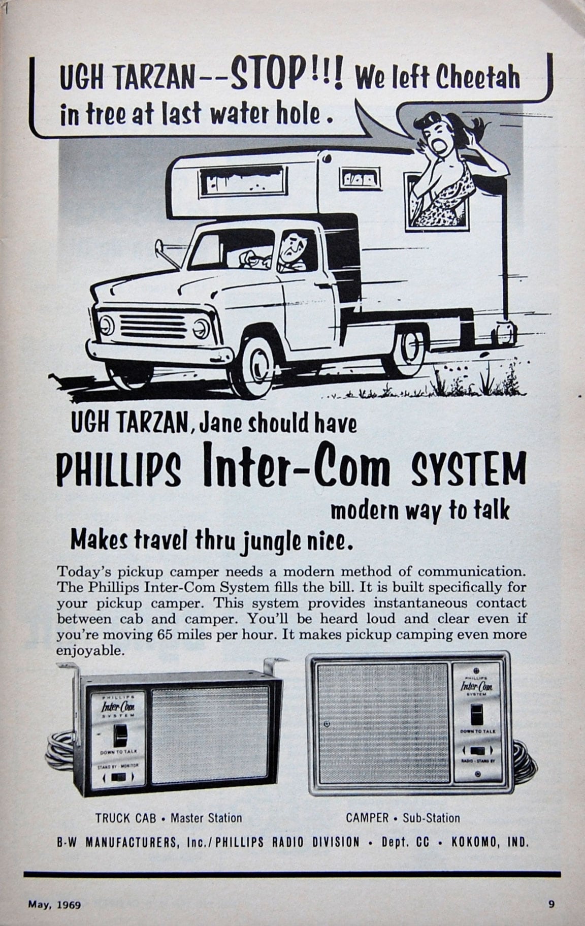 1969 Philips Camper Inter Com Ad