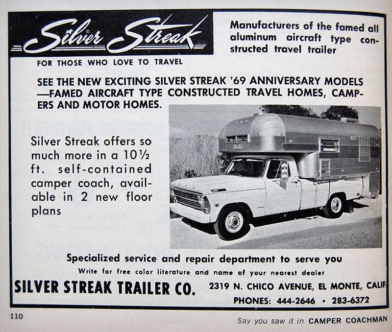 1969 Silver Streak Camper Ad