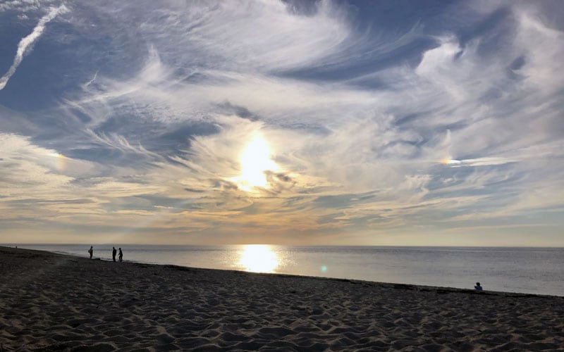 Camping Near The Beach Sunset