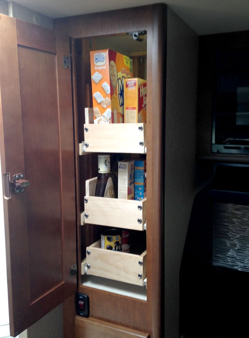 Lance 855S Installed Pull Out Pantry