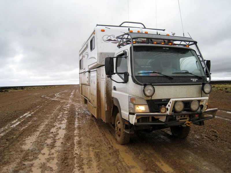 Mud On Legendary Road In Patagonia Argentina