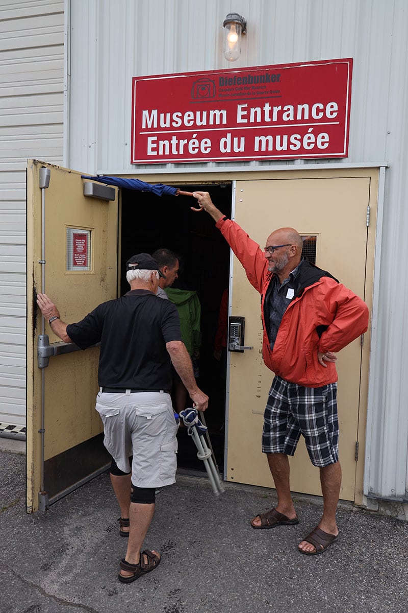 Quebec Bunker Bob Holds Door
