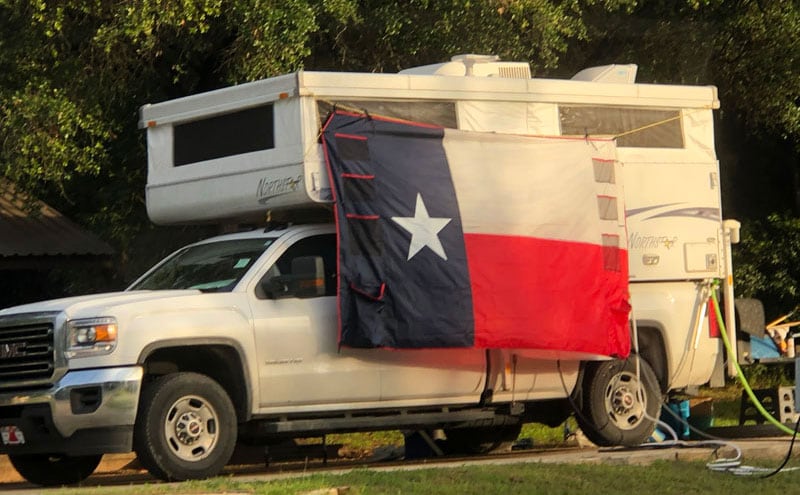 Texas Flag Northstar Camper