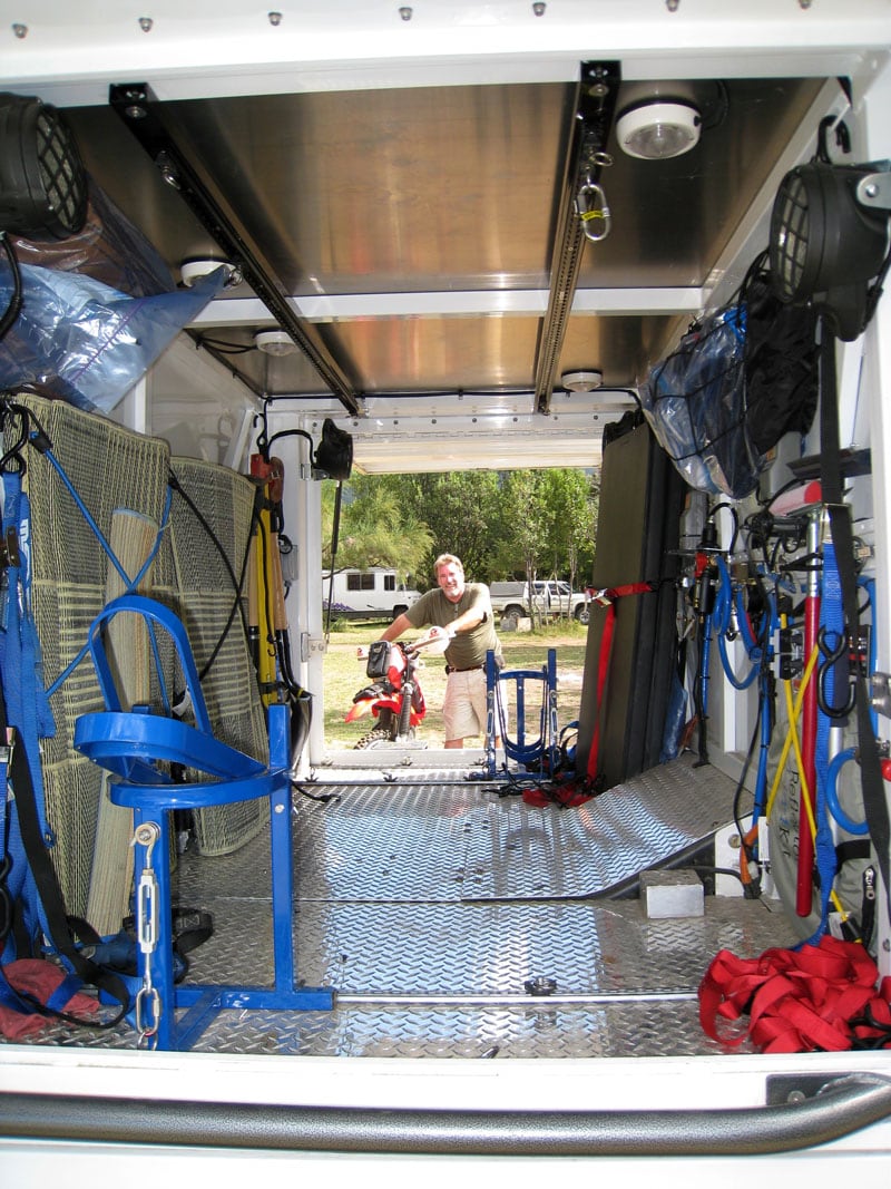 Unloading The Bikes Northern Patagonia