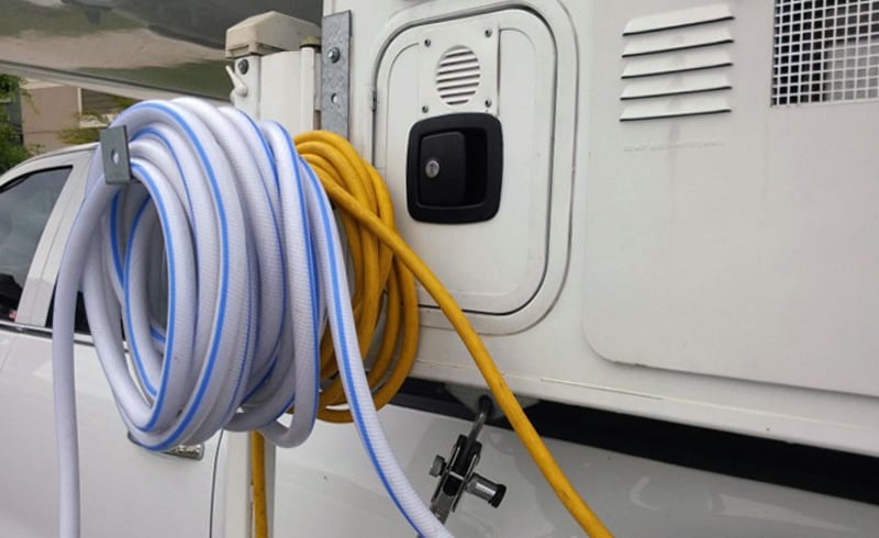 Hanging Power Cord And Water Hose