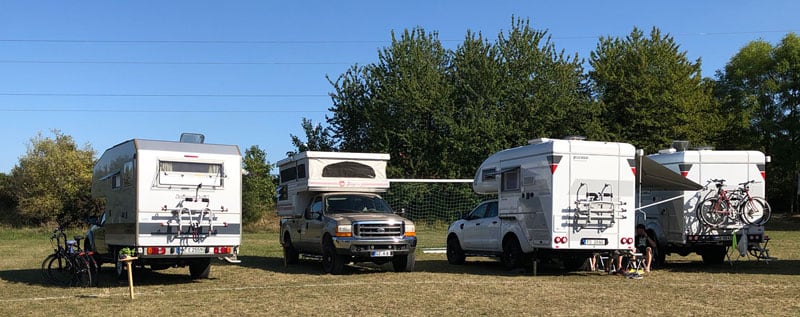 Germany Rally Variety Of Different Trucks And Campers Of All Sizes