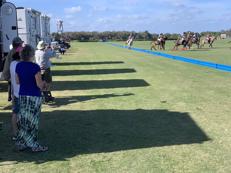 Polo Match Campers On Sidelines