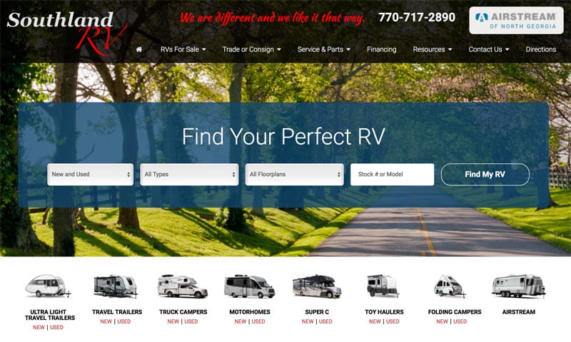 Southland RV New Website