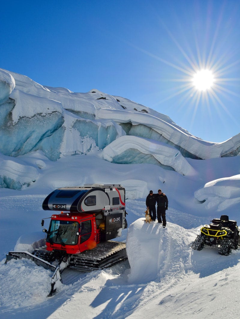 Sunny Day On The Ice Cap With Camper