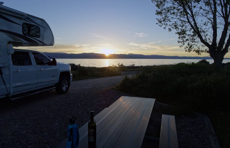 Sunset Over Bear Lake Lance Camper