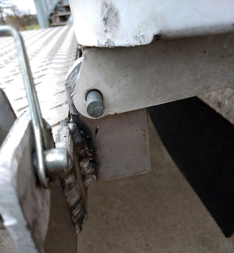 Entrance Step Hinge Close Up