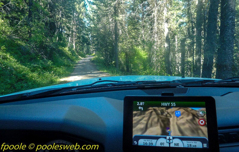 Following Garmin Instructions Down Dirt Road