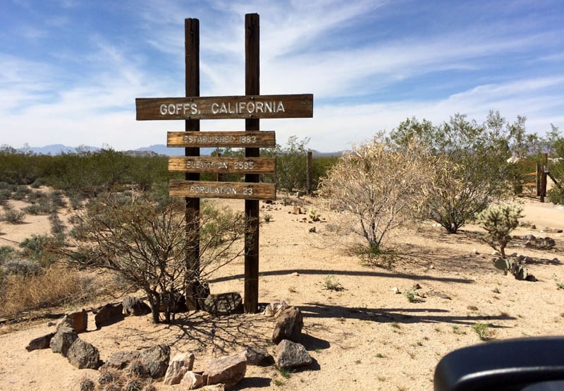 Goffs, California Sign