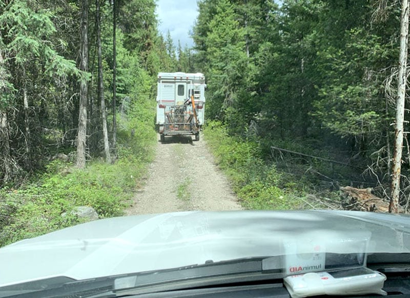 Driving into the Gold Panning Area