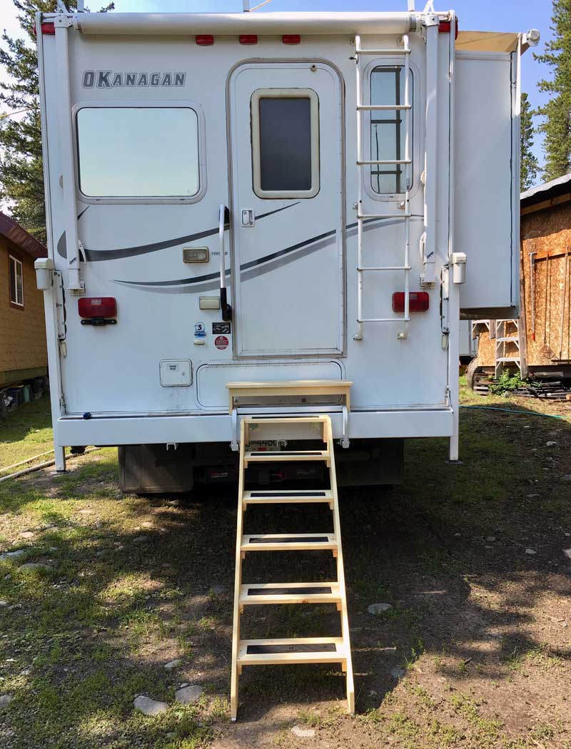 Stairs Leading To Okanagan Camper