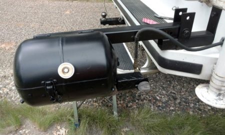 Swing Out Barbecue Grill Made From Propane Tank