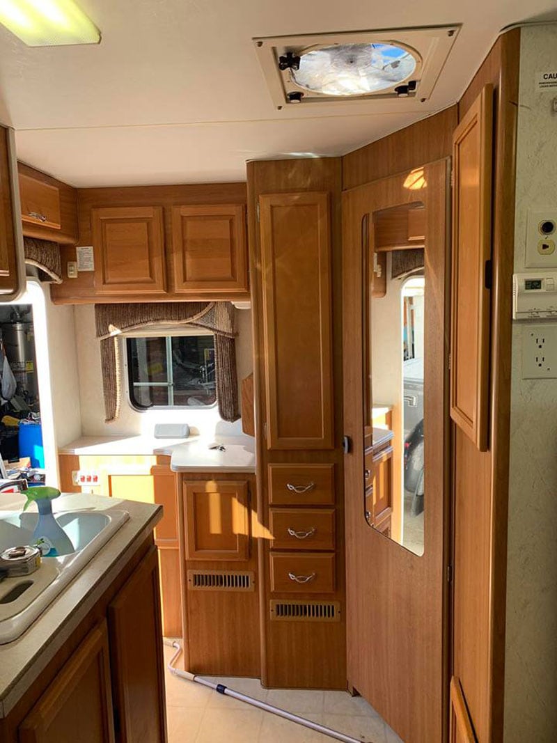 Before Lance Camper Mobile Beach House Cabinets