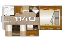 2020 Arctic Fox 1140 Wet Bath Floor Plan