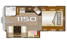 2020 Arctic Fox 1150 Floor Plan