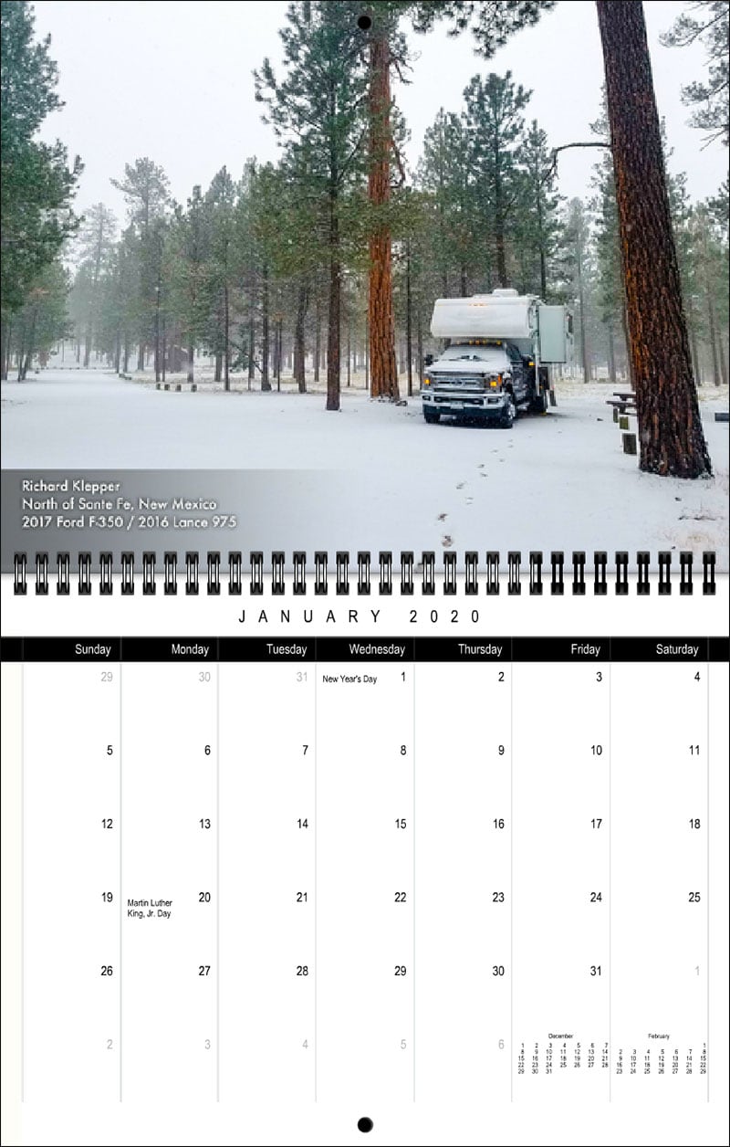 2020 TCM Calendar January