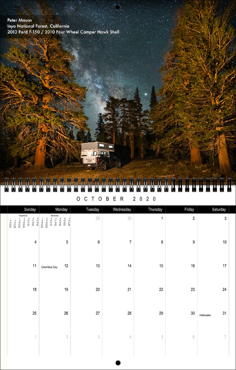 2020 TCM Calendar October