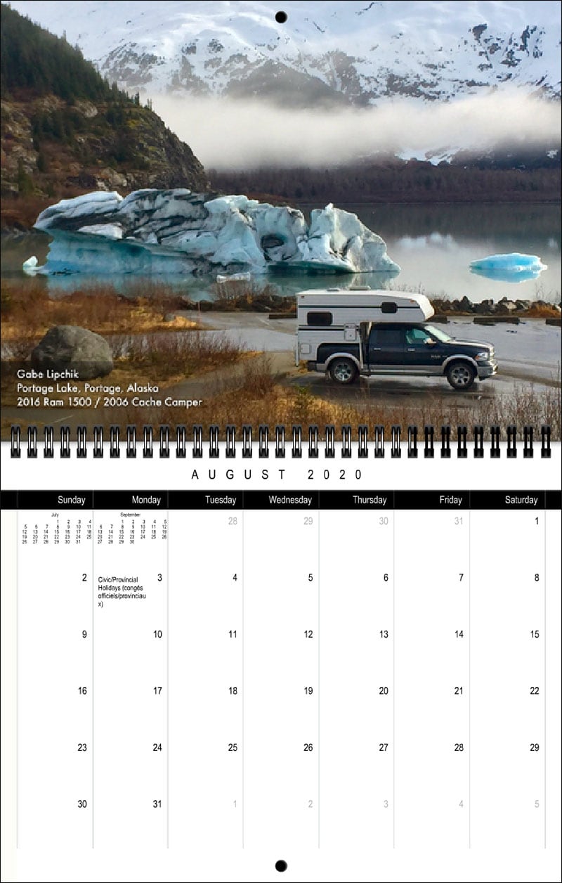 2020 TCM Calendar August