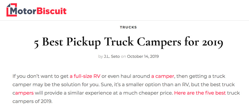 5 Best Pickup Truckcampers