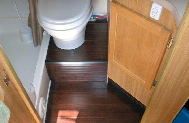 Bamboo Floor In Camper Bathroom