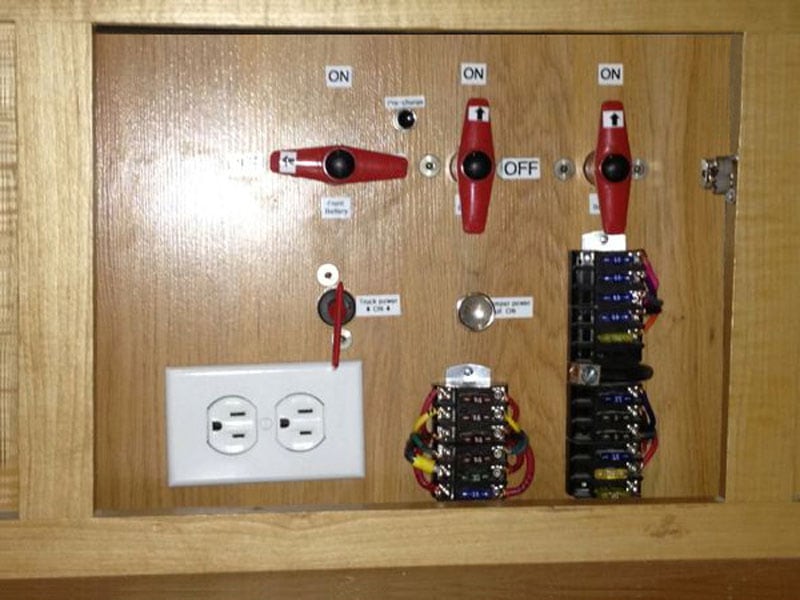 Camper Battery Controls In Camper From Basement