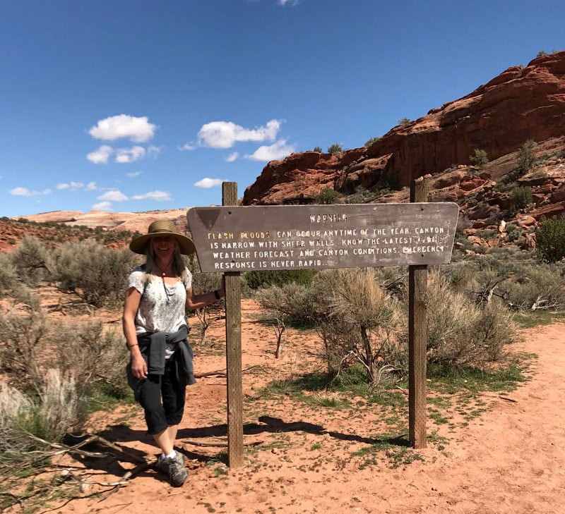 Flash Flood Sign Slot Canyon Cindy Wallis