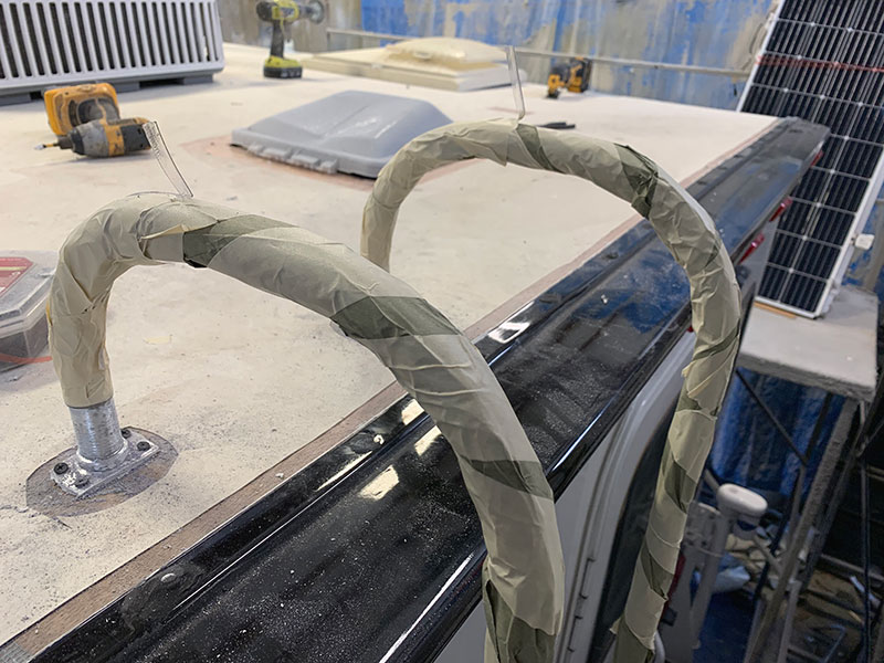 FlexArmor Roof Install Wire Taped Ladder