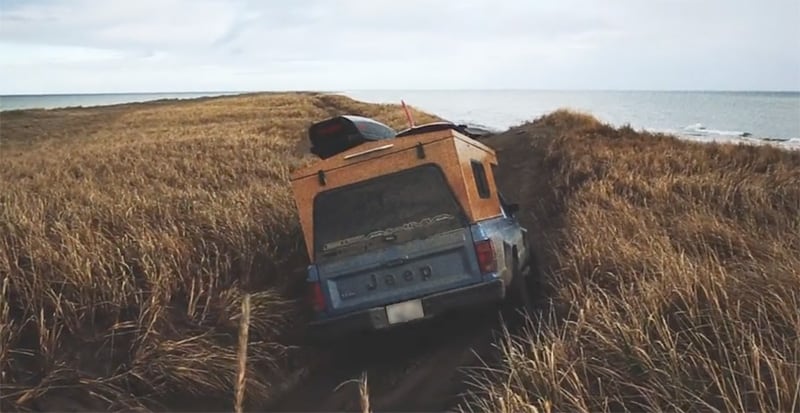 Jeep Popup Camper Through Brush