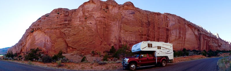 Navajo Sandstone Walls Along Burr Trail